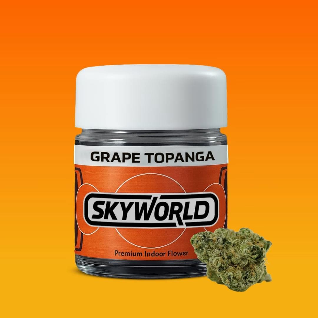 Skyworld | Grape Topanga | 3.5g Flower (Hybrid)