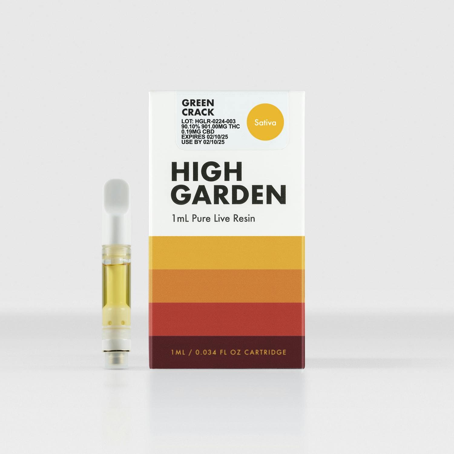 High Garden | Green Crack | 1g Live Resin Vape Cart
