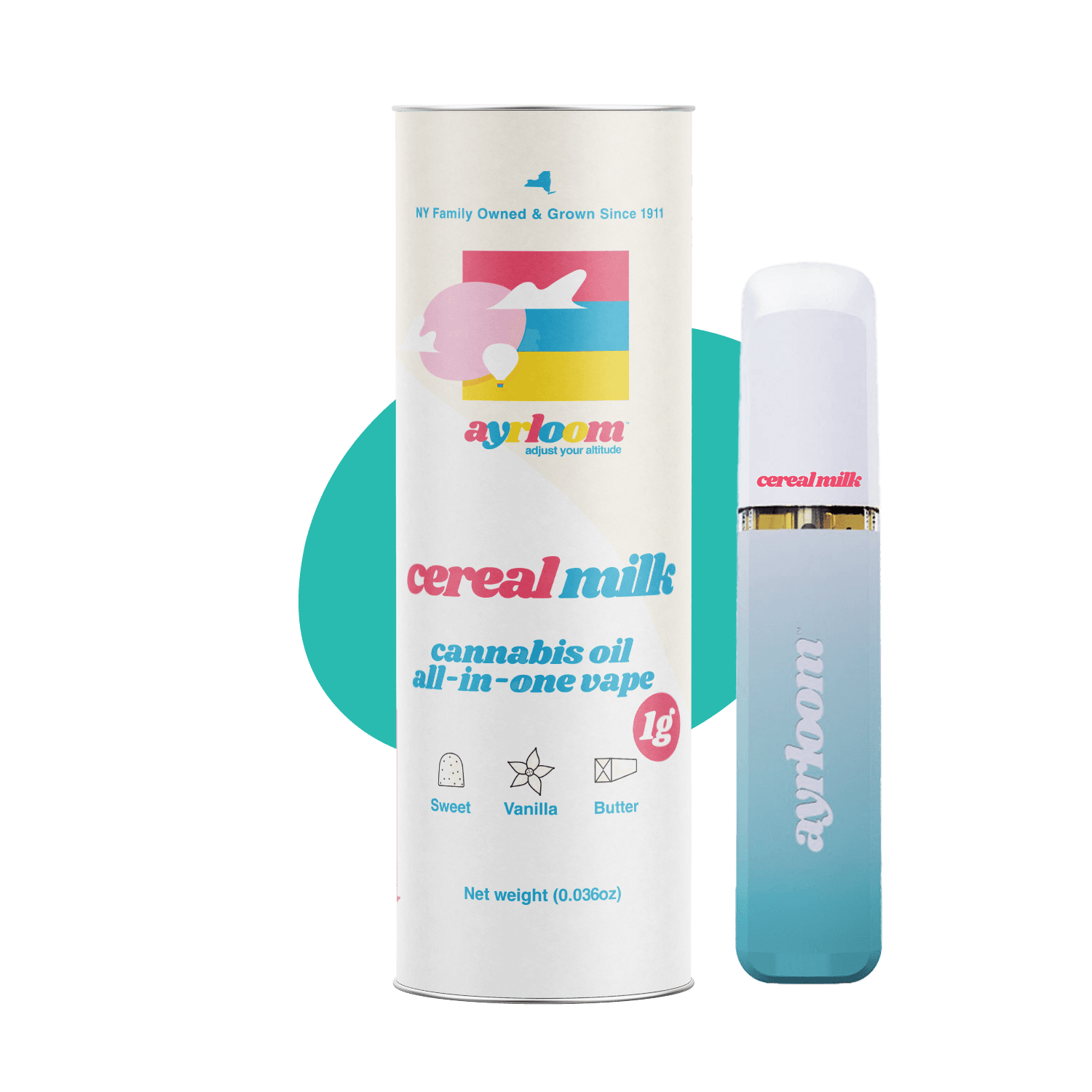 Ayrloom | Cereal Milk | 1g ALL IN ONE Vape