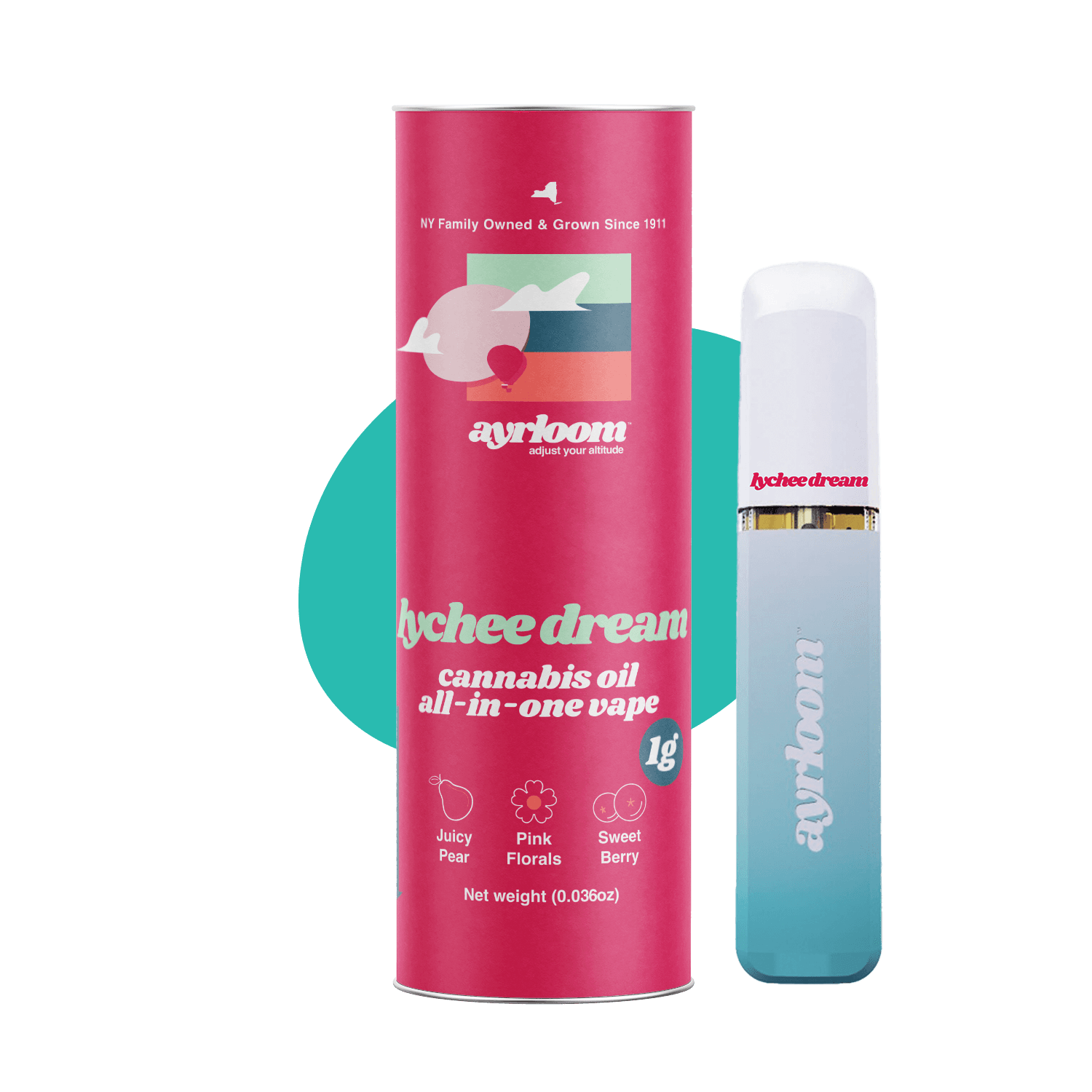 Ayrloom | Lychee Dream | 1g ALL IN ONE Vape