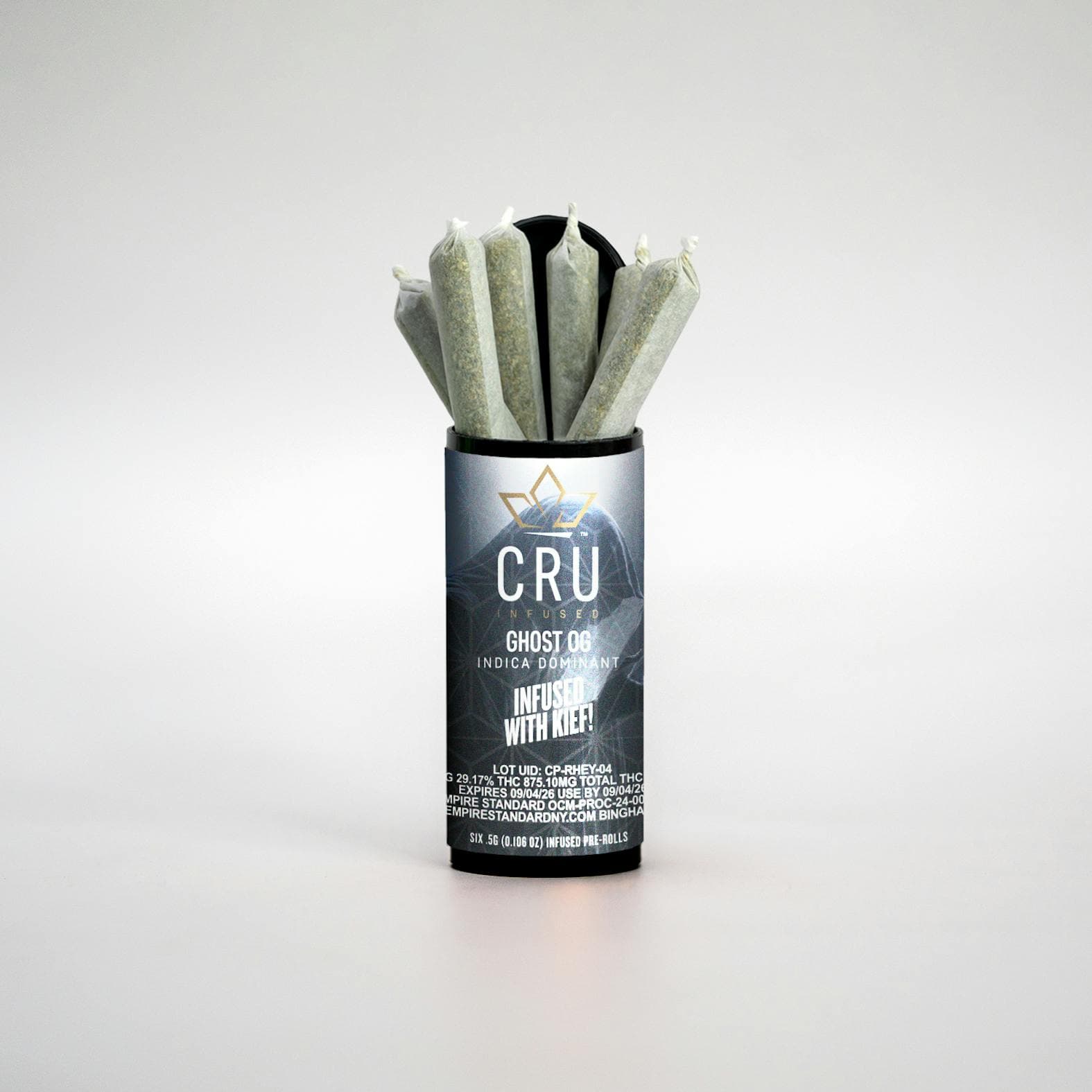 CRU | Ghost OG | .5g Infused Pre-rolls 6pk