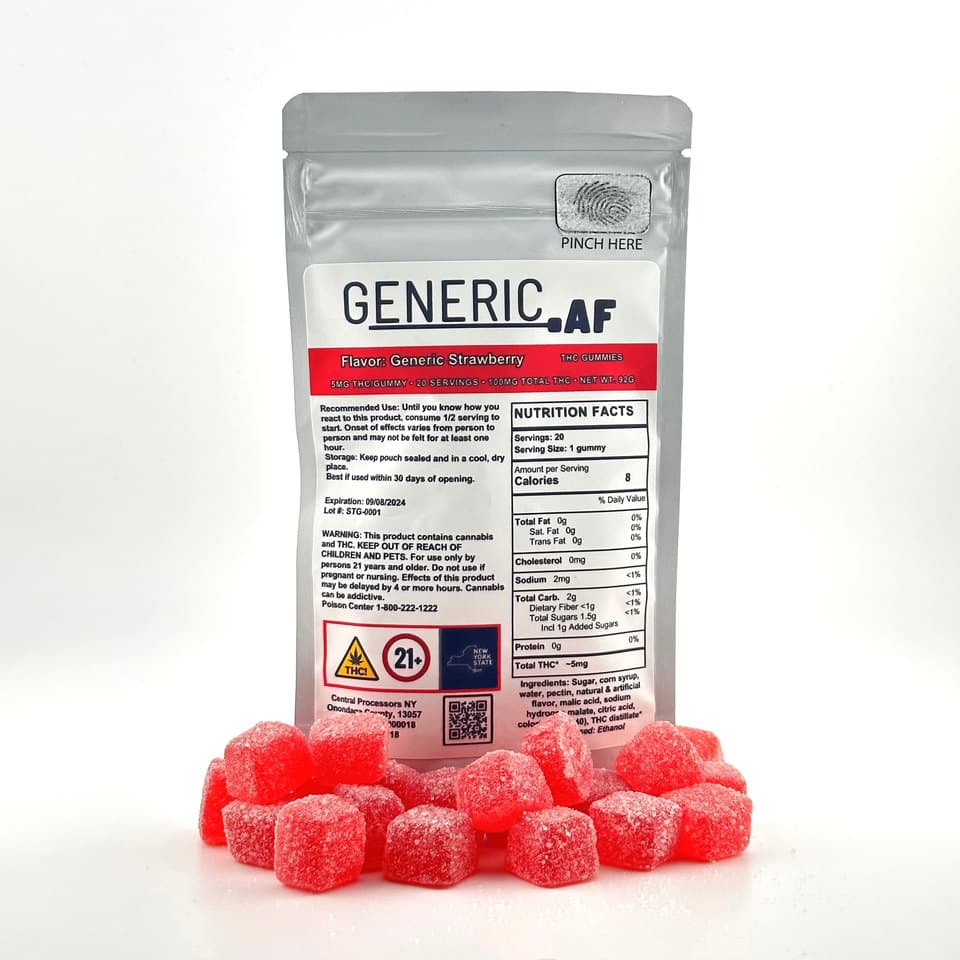 GENERIC AF | Strawberry | 100mg 20pk Gummies
