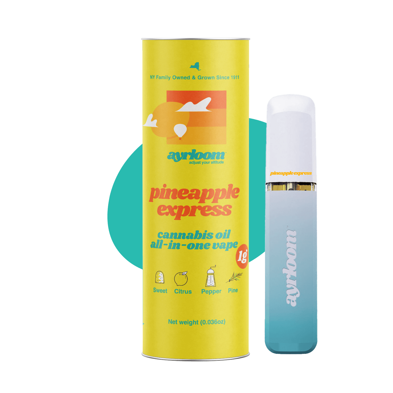 Ayrloom | Pineapple Express | 1g ALL IN ONE Vape