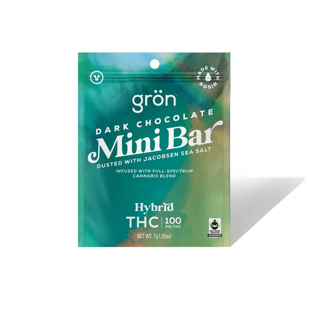 Grön | Dark Chocolate w/ Sea Salt | 100mg Mini Bar (Hybrid)