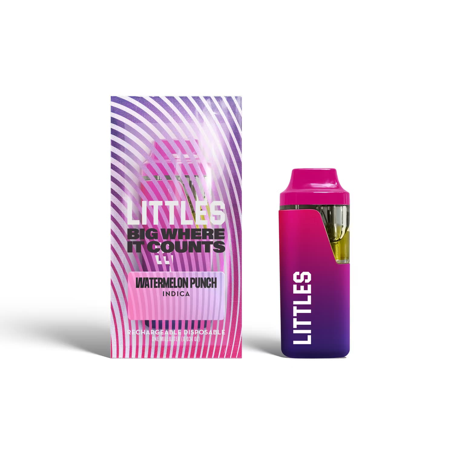 LITTLES | Watermelon Punch | 1g Rechargeable Disposable Vape (Indica)