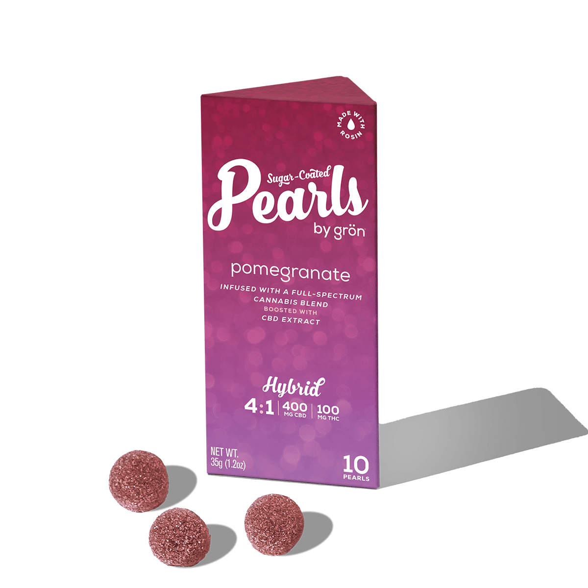 Pearls | Pomegranate | 100mg Gummies 4:1 (Hybrid)