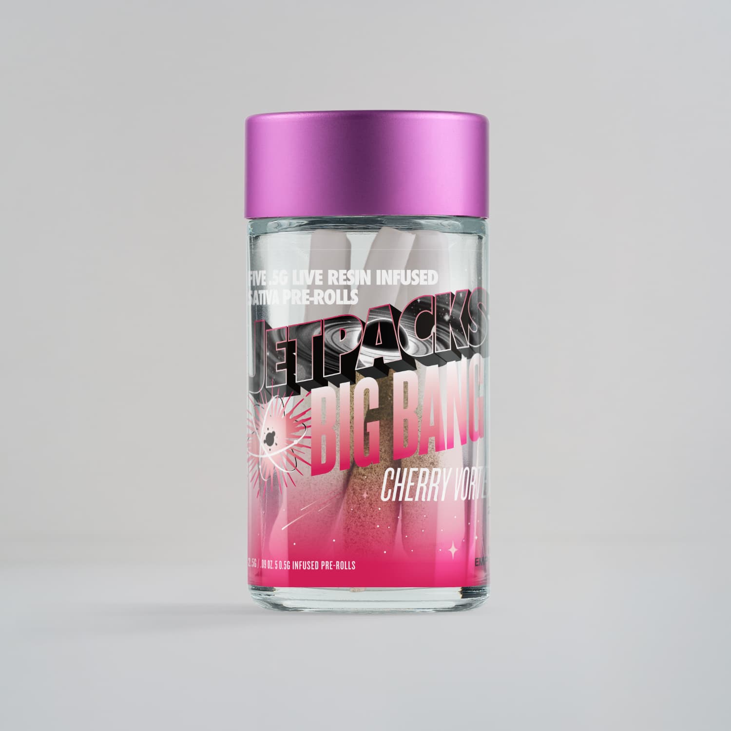 Jetpacks | Cherry Vortex | .5g Big Bang Diamond Infused Pre-Roll 5pk