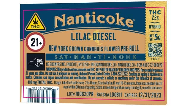 Nanticoke | Lilac Diesel | Single Preroll .5g