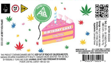 Akron Bloom | Birthday Cake | 1g Pre-roll (Hybrid)