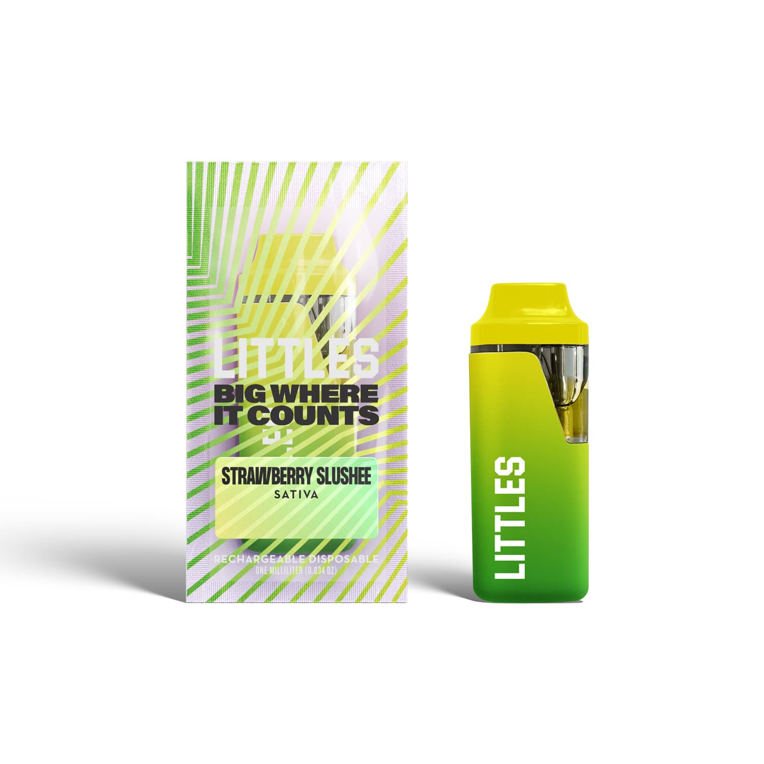 LITTLES | Strawberry Slushee | 1g Rechargeable Disposable Vape (Sativa)