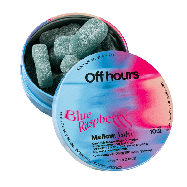 Off Hours | Mellow Blue Rasberry | 10pk 100mg Gummies