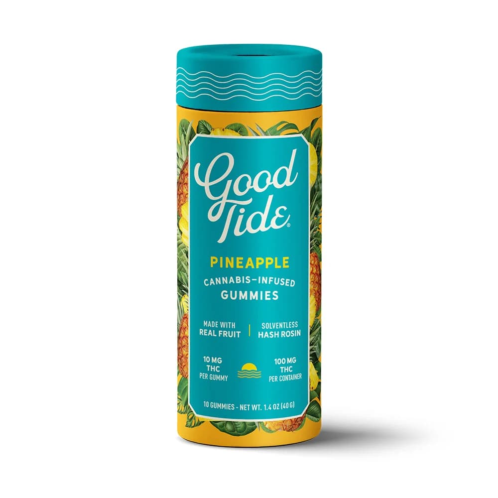 Good Tide | Pineapple / Uplifting | 10mg Live Rosin Gummies 10pk