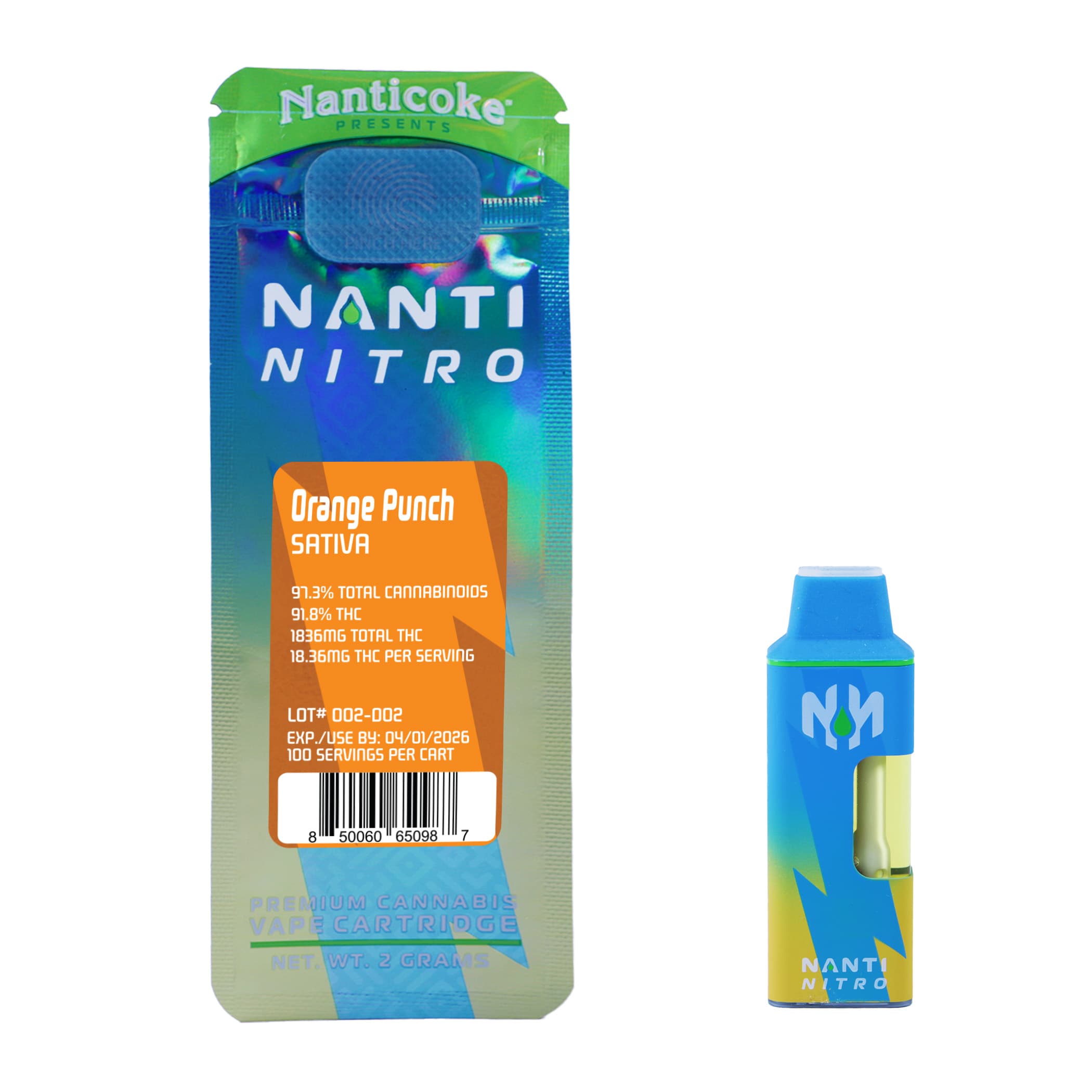 NANTI NITRO | Orange Punch | 2g AIO Vape (Sativa)