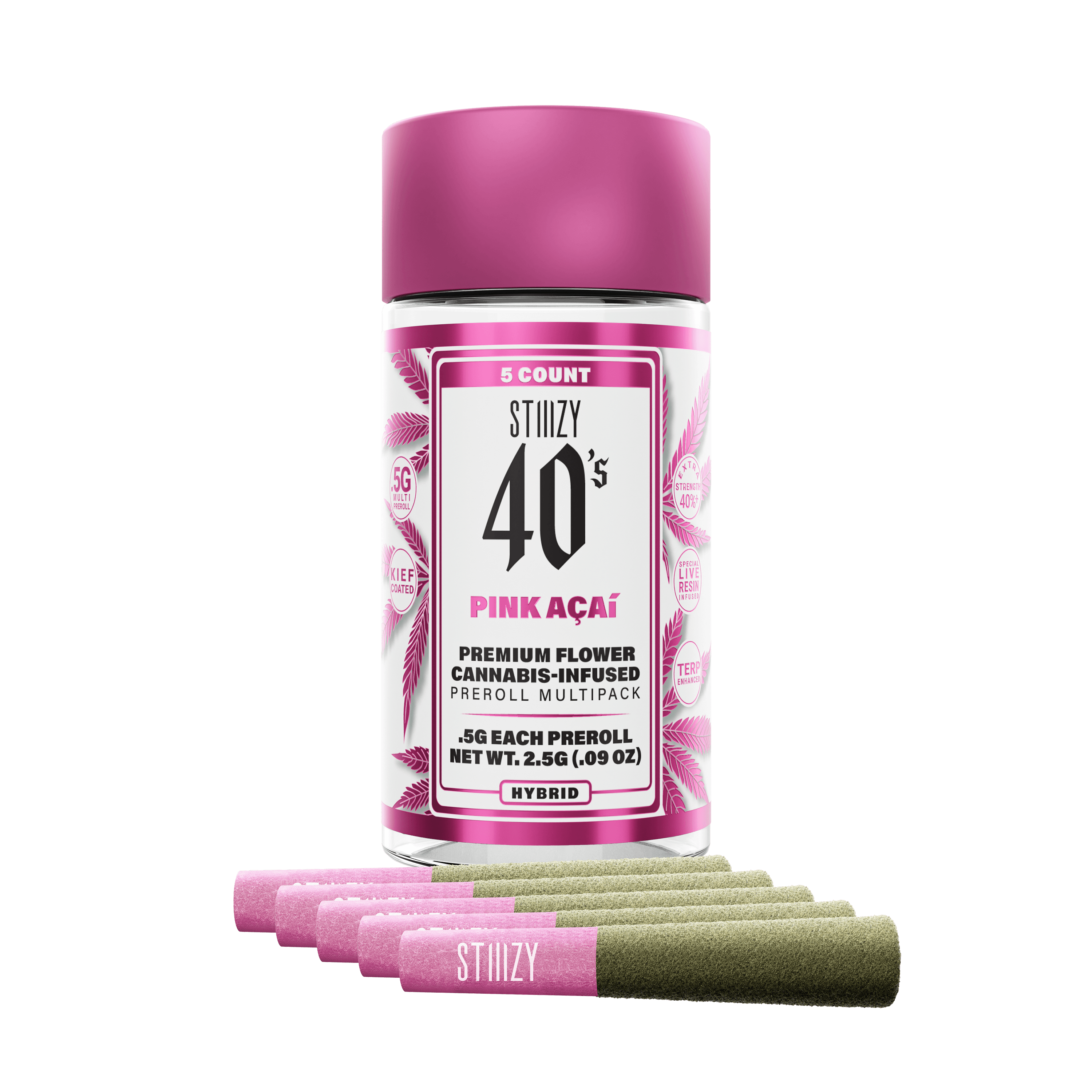 STIIIZY | Pink Acai | 2.5g Infused Pre-roll 5pk