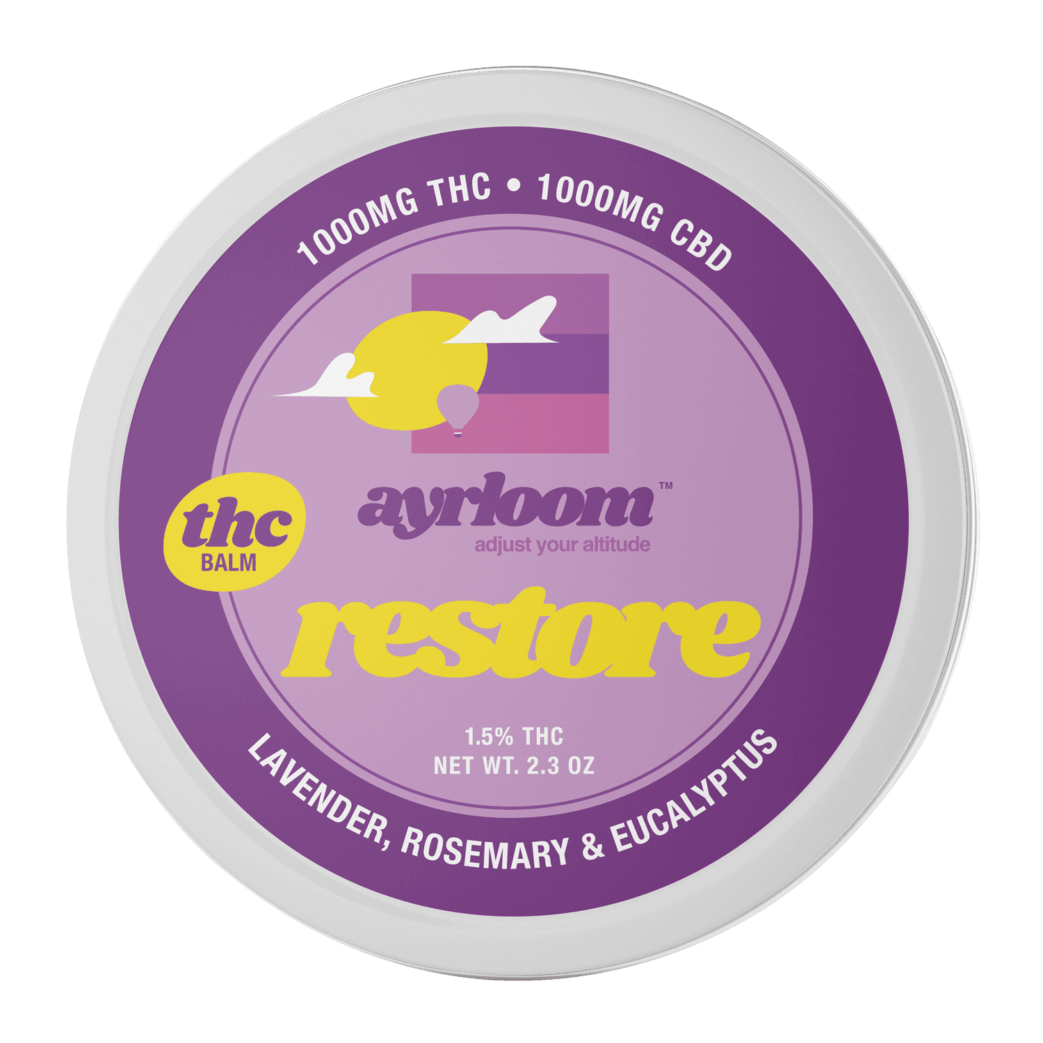 Ayrloom | Restore THC Balm 1:1 | 2.3oz Container