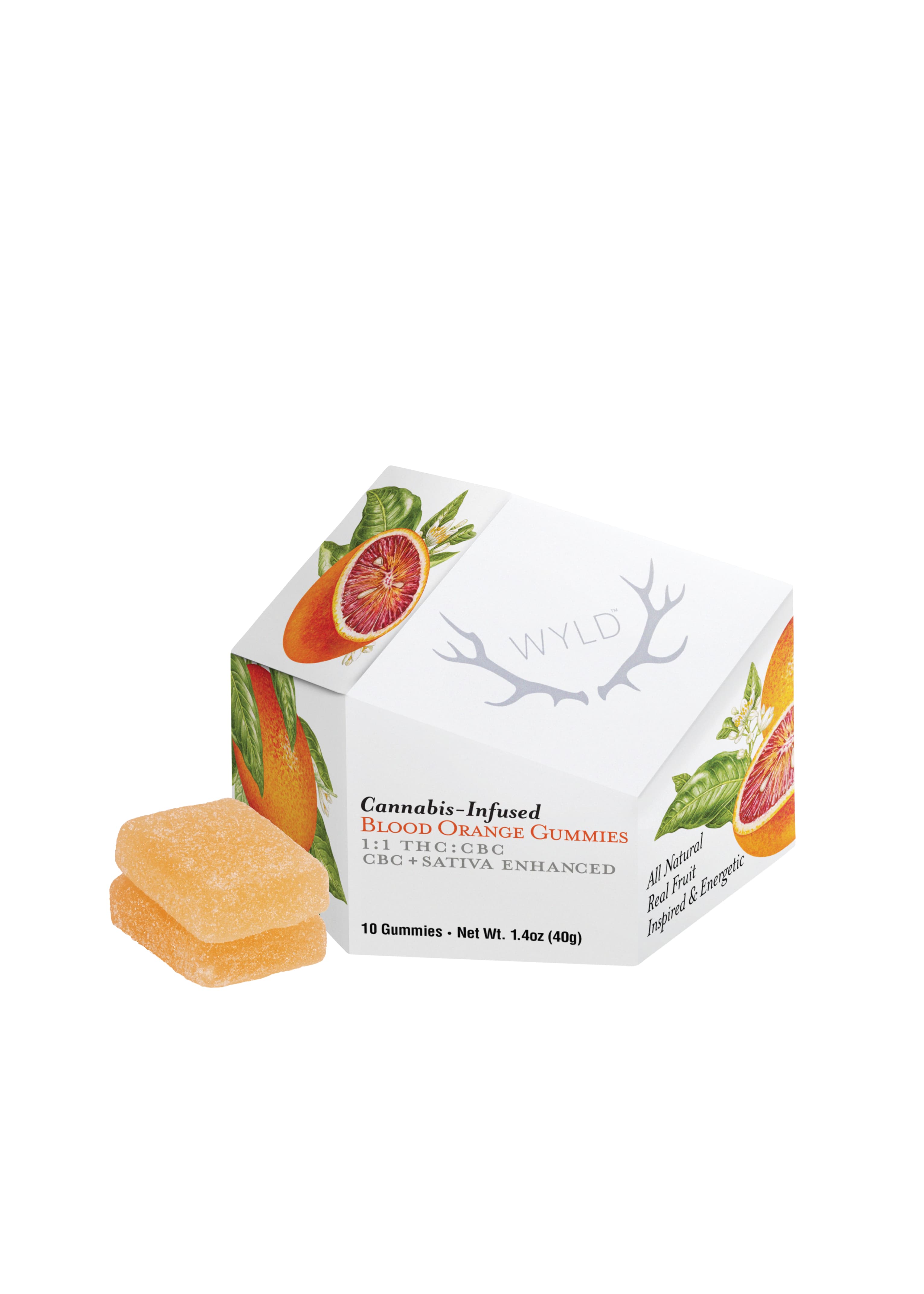 Wyld | Blood Orange | 1:1 THC:CBC 10pk 100mg gummies
