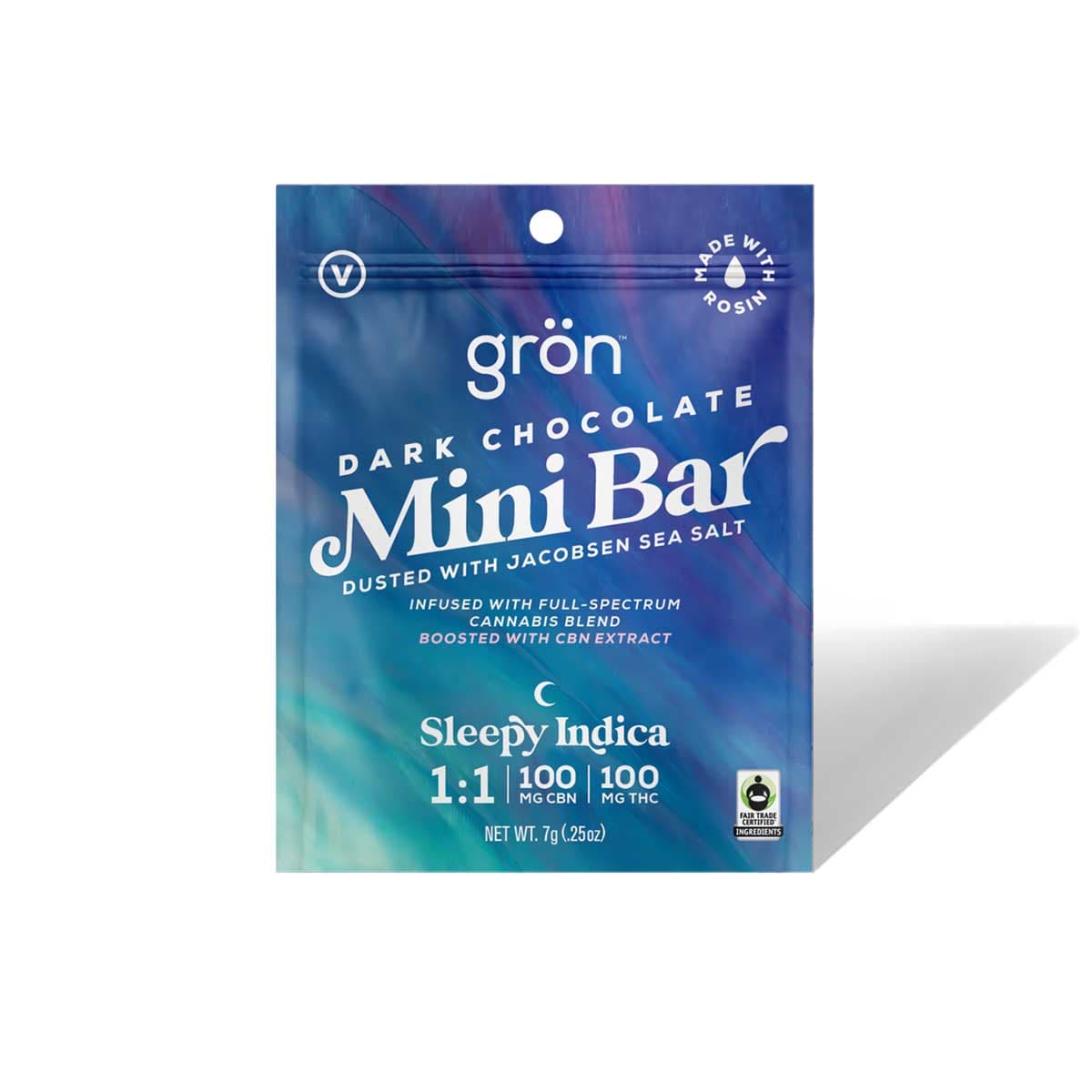 Grön | Milk Chocolate w/ Sea Salt | 100mg Mini Bar (Hybrid)