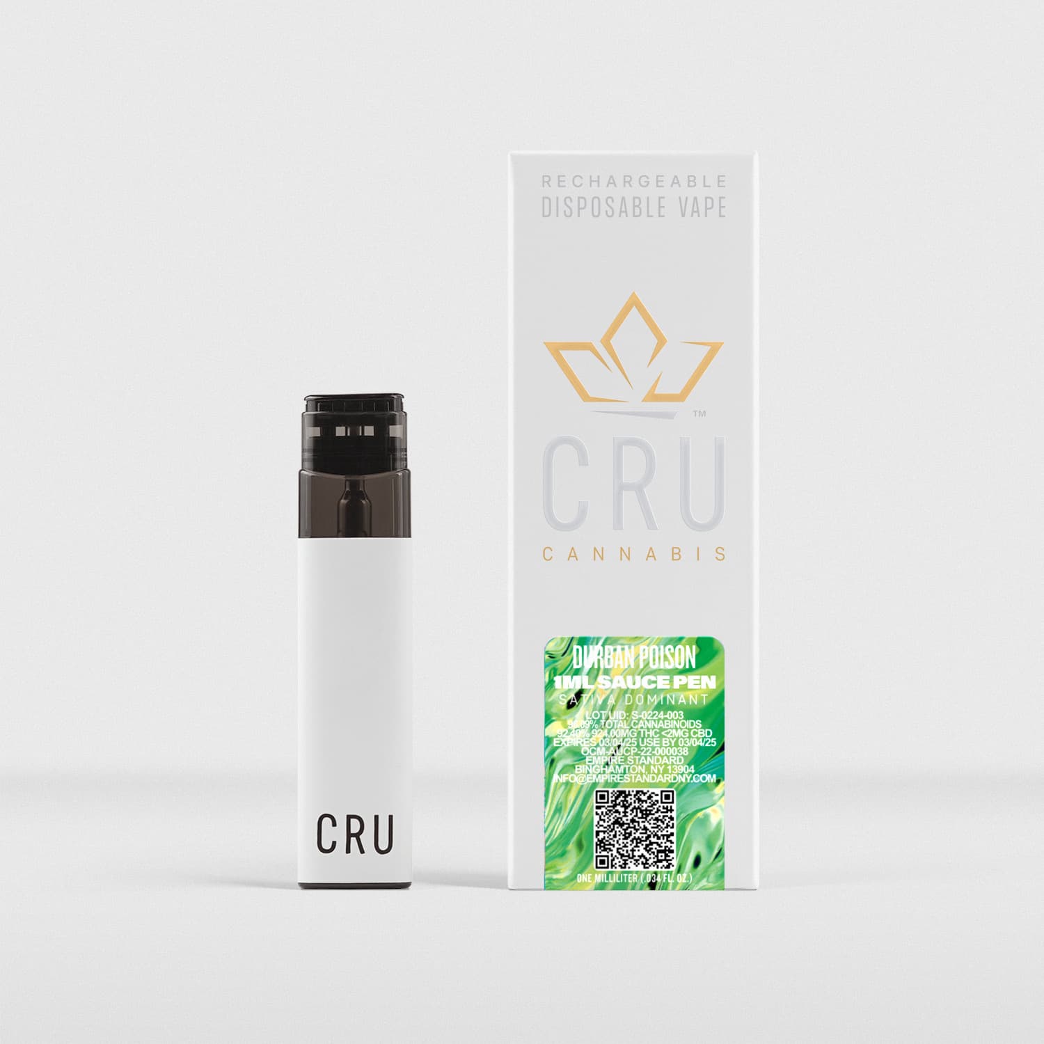 CRU | Durban Poison | 1g Sauce All-in-One Vape (Sativa)