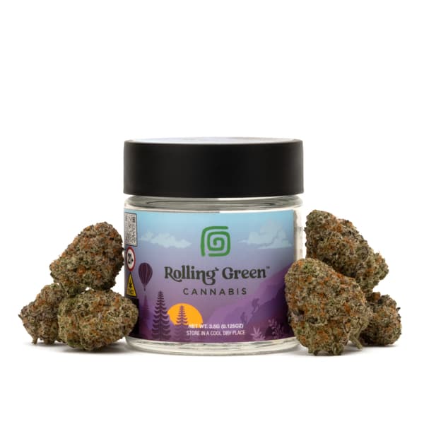 Rolling Green | Pink Starburst | 3.5g Flower (Indica-Hybrid)