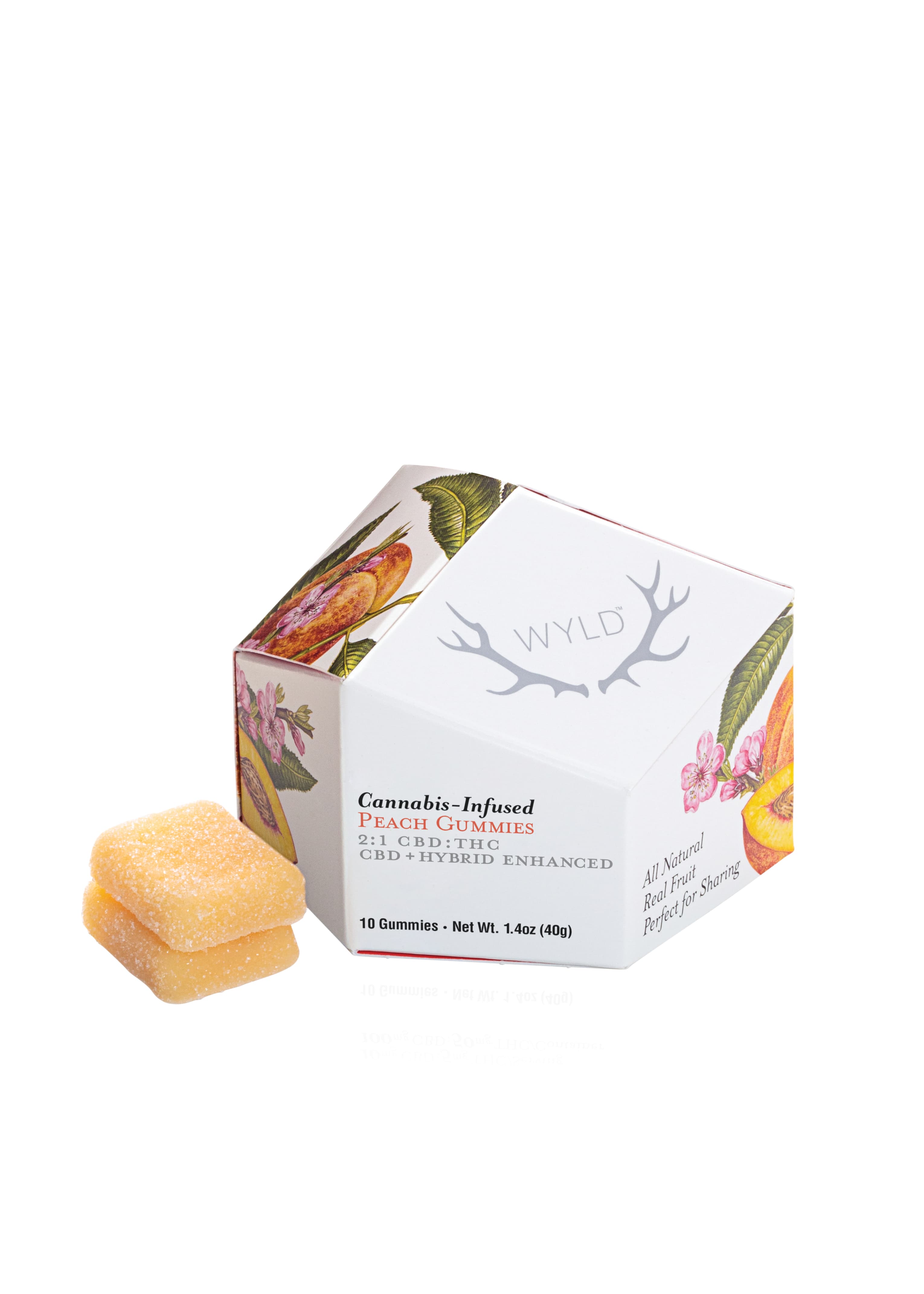 Wyld | Peach | 2:1 CBD:THC 10pk gummies