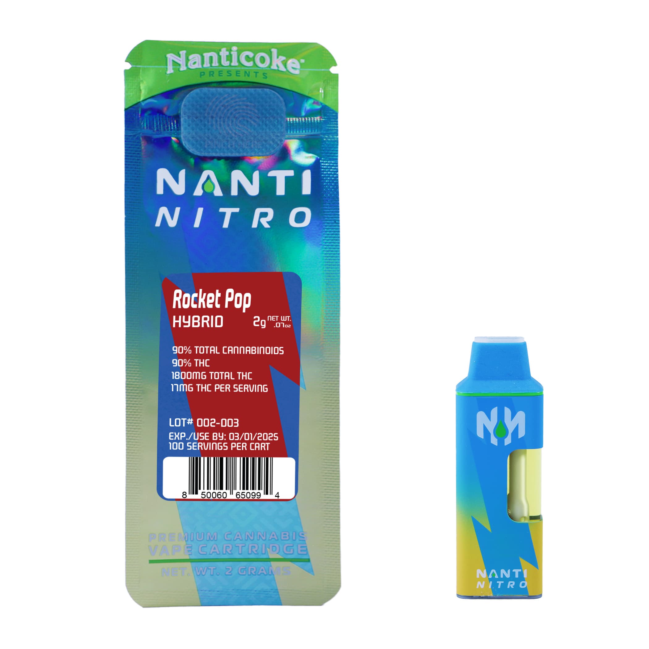 NANTI NITRO | Rocket Pop | 2g AIO Vape (Hybrid)