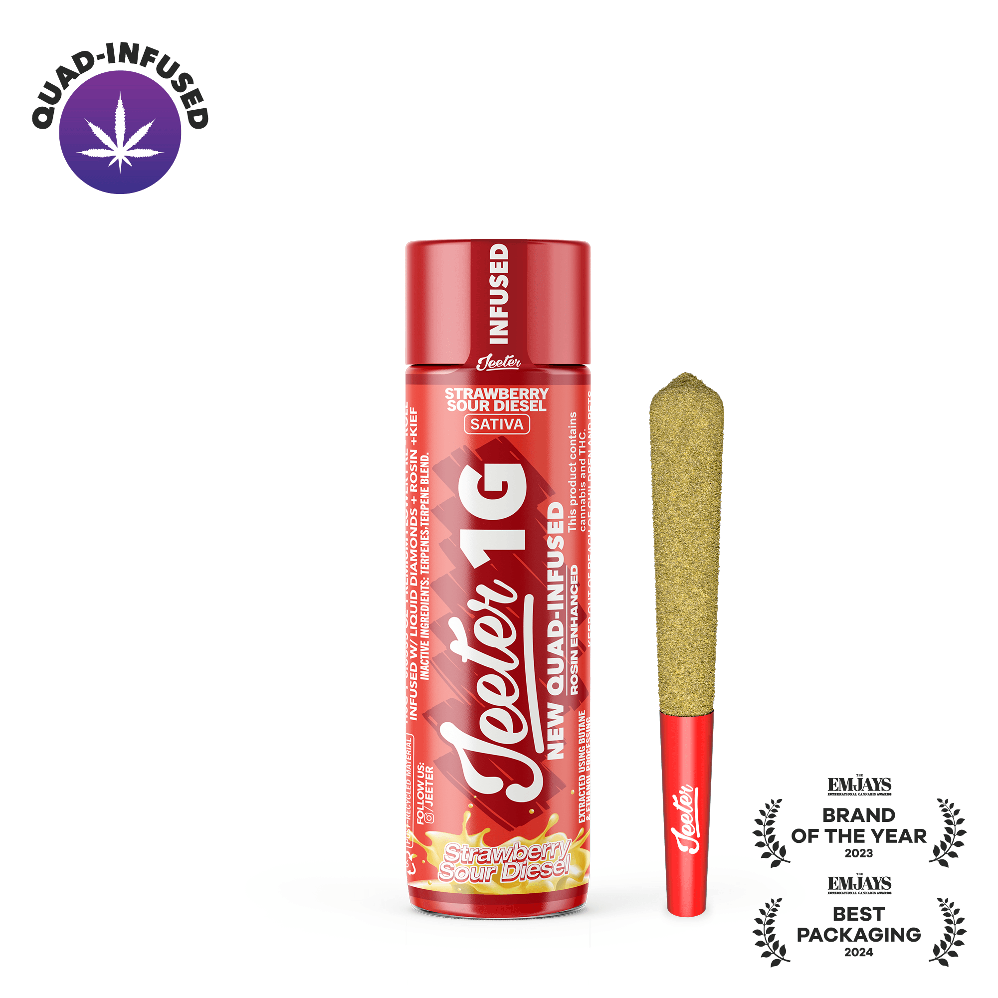 Jeeter | Strawberry Sour Diesel | 1g Infused Pre-roll