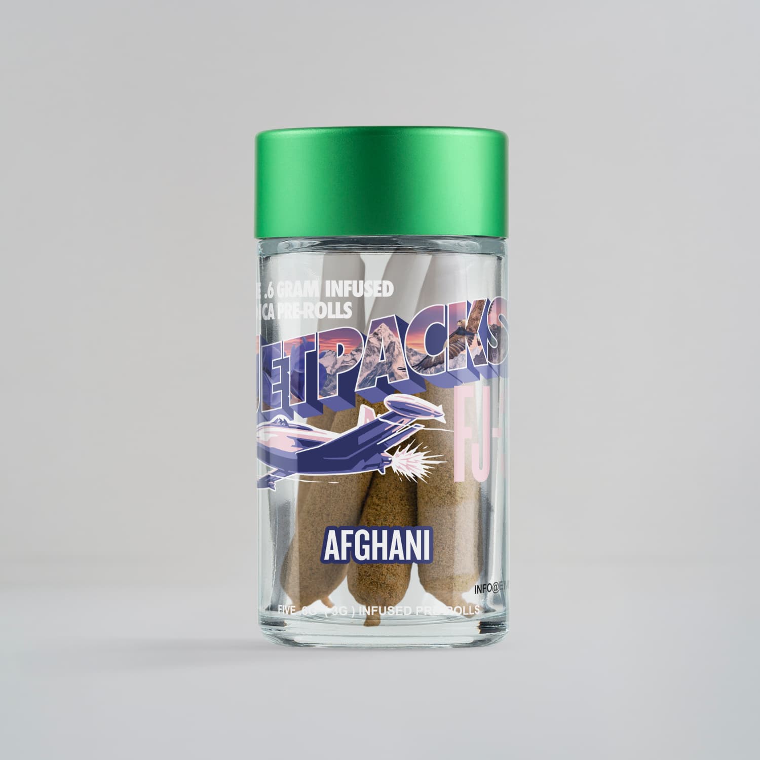 Jetpacks | Afghani | .6g FJ-3 Infused Pre-Roll 5pk (Indica)