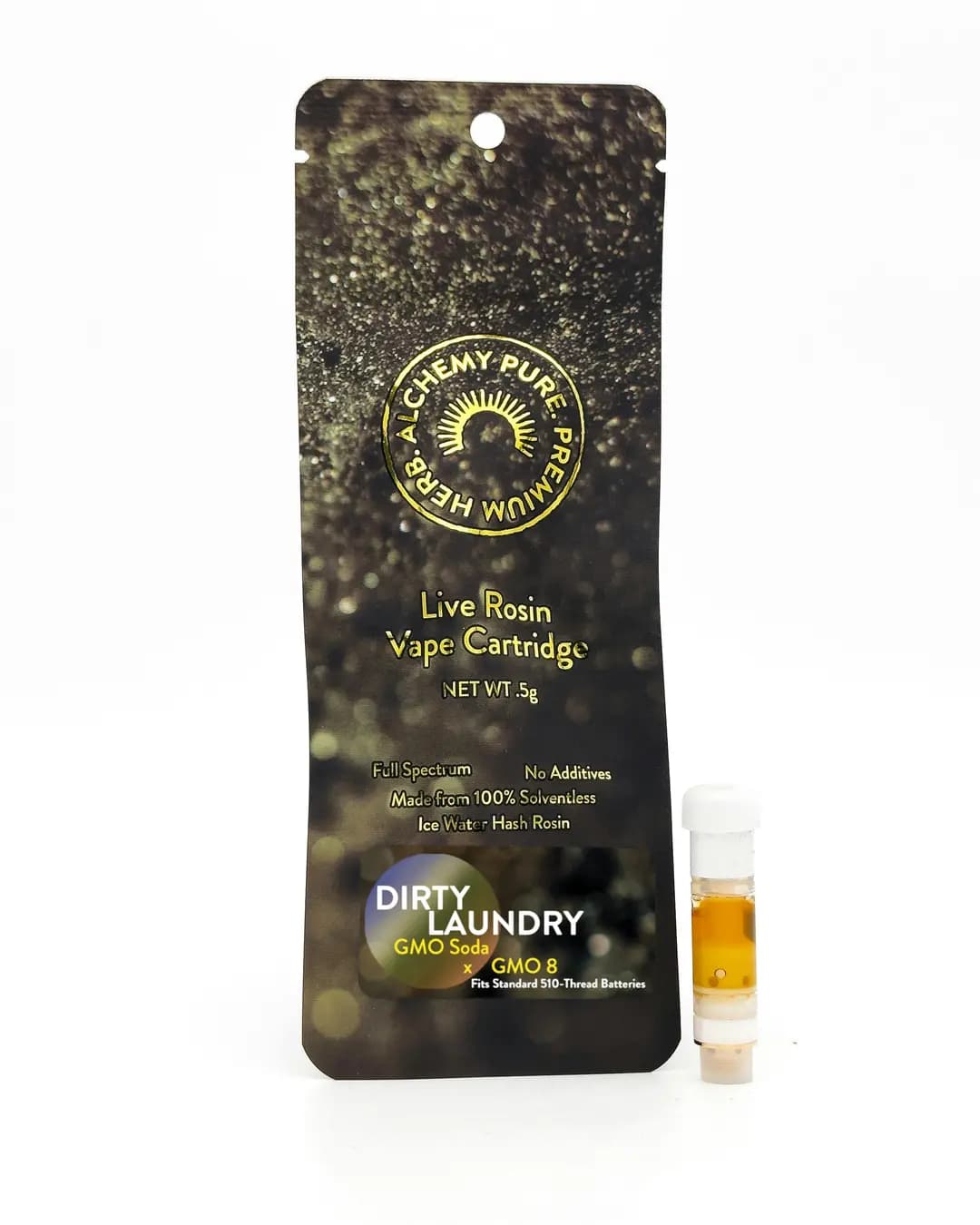 Alchemy Pure | Dirty Laundry | .5g Live Rosin Vape Cart